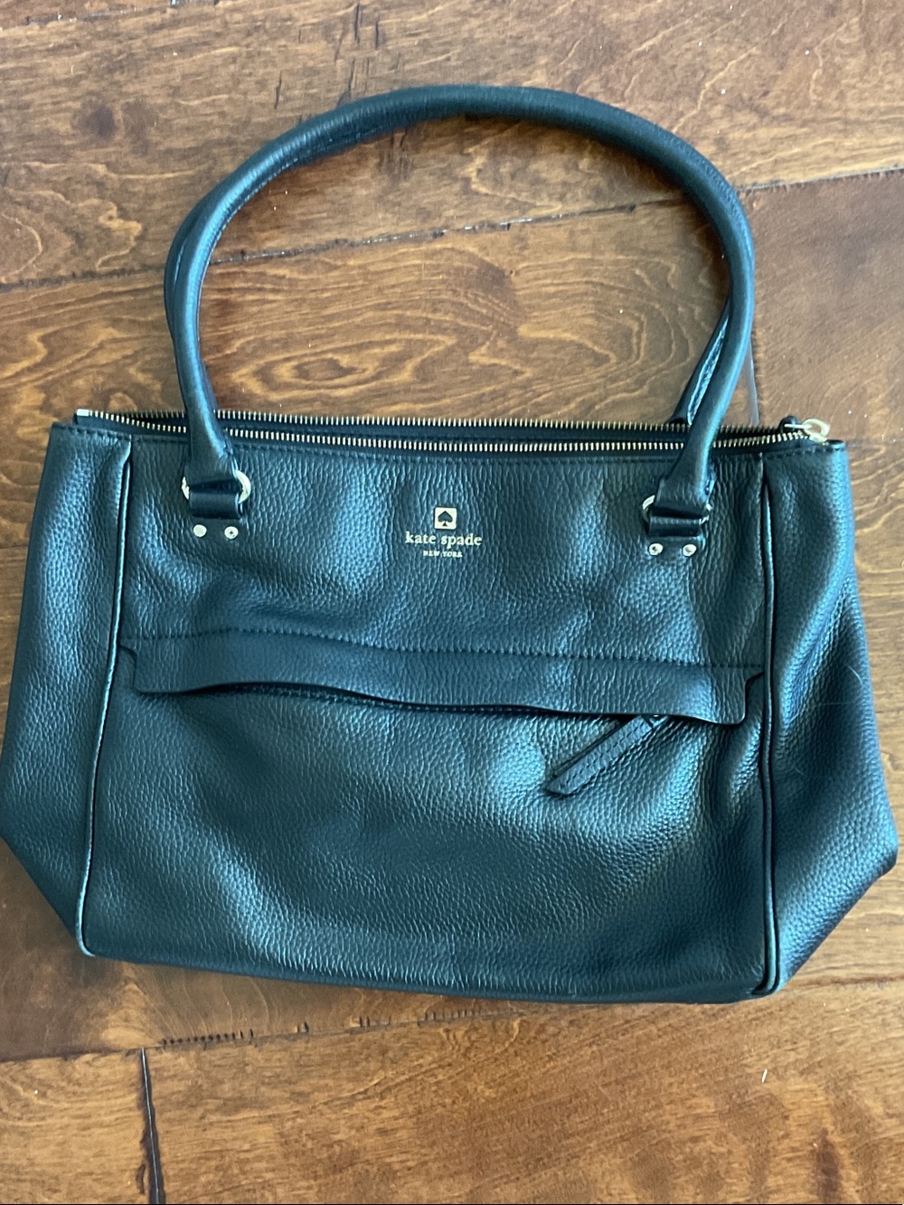 kate spade Black Pebbled Leather Shoulder Bag